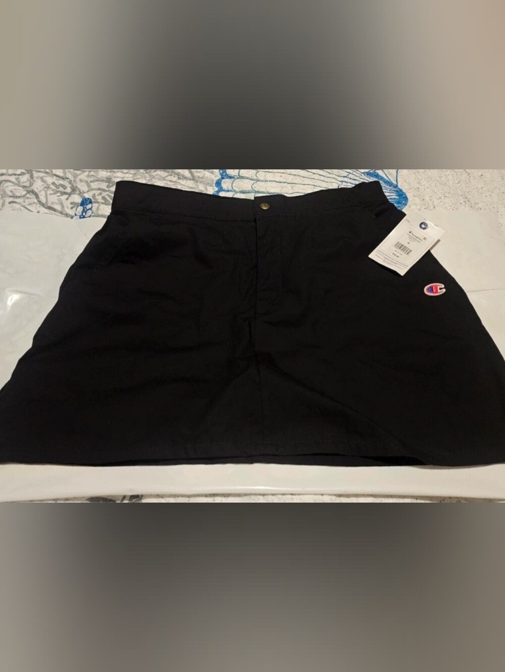 Champion Ladies Mesh-Lined Athletic Skirt In Black Sz. 14